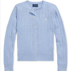 폴로 걸즈 코튼 가디건 스카이블루 L 이미지