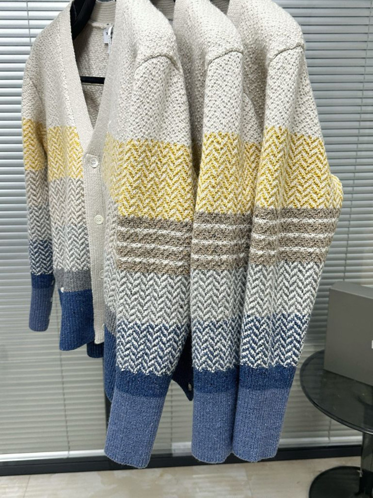 톰브라운 멀티 스트라이프 헤링본 가디건 이미지