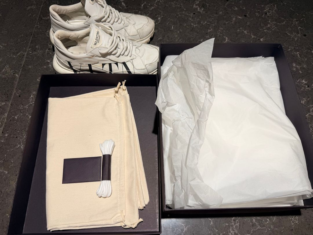 발렌티노 바운스 로고 화이트 스니커즈 사이즈 41 밑창보강O 이미지