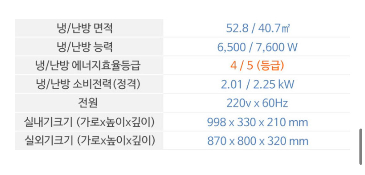 LG 휘센 16평형 벽걸이 냉난방기 에어컨 이미지