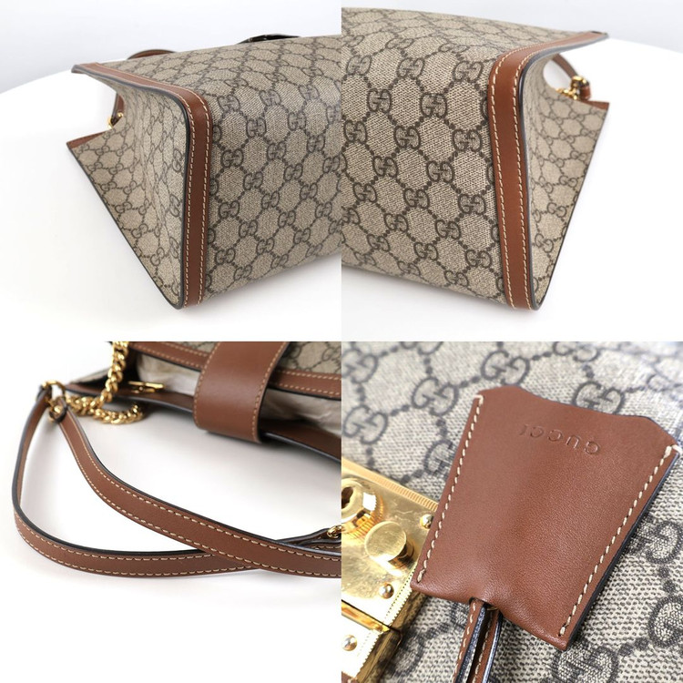 [중고명품다올] 구찌 GG 수프림 패드락 미디움 체인 숄더백 479197 이미지