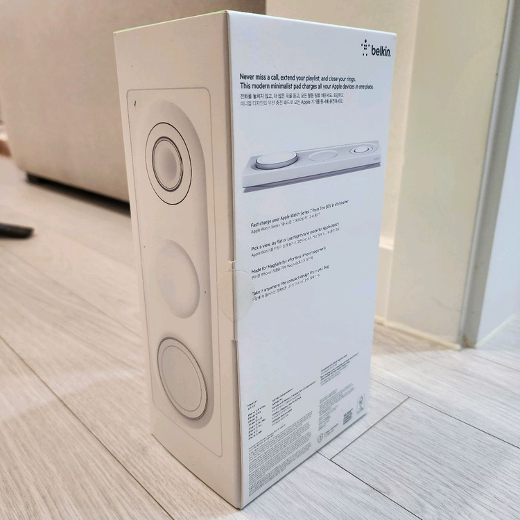 벨킨 3in1 아이폰,애플워치,에어팟 무선충전기 미개봉 이미지