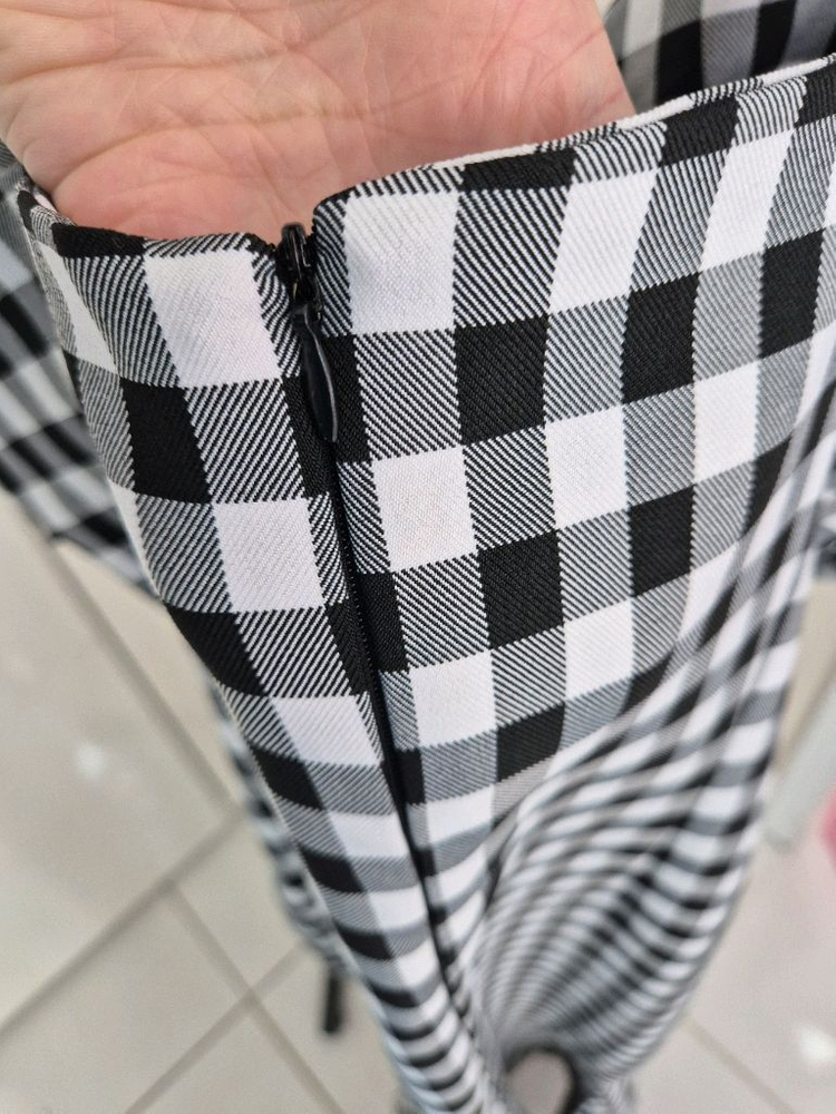 머메이드 체크 뷔스티에 롱원피스(M) 이미지