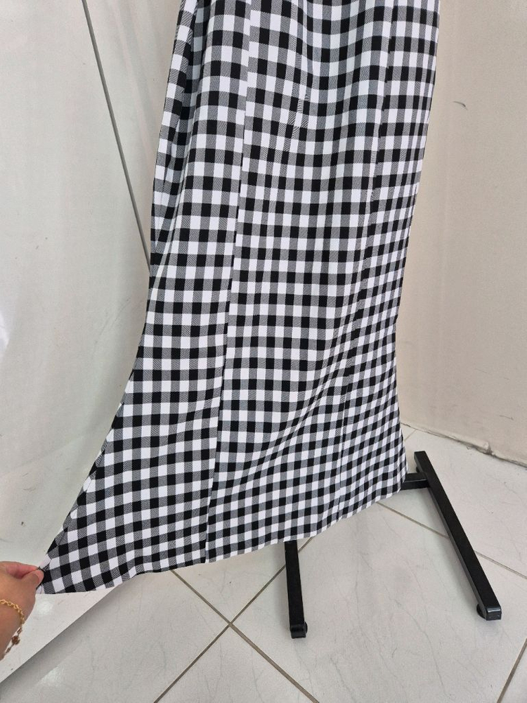 머메이드 체크 뷔스티에 롱원피스(M) 이미지