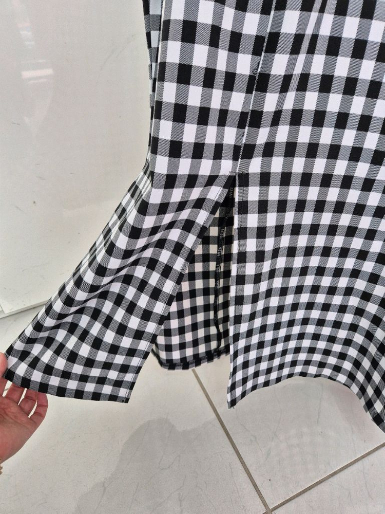 머메이드 체크 뷔스티에 롱원피스(M) 이미지