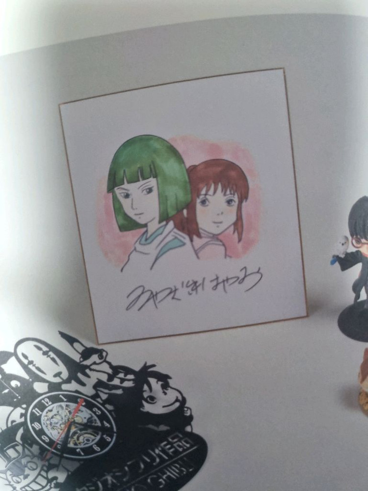 미야자키 하야오 토토로 친필 사인 액자용 드로잉 이미지