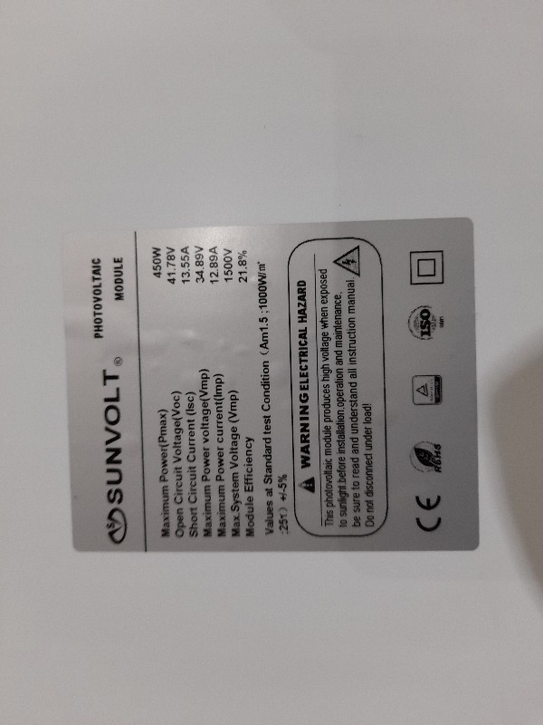 태양광패널 450w 새상품 이미지