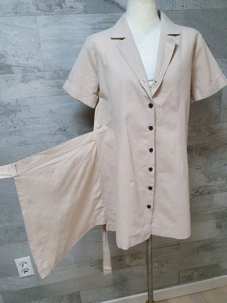 (거의새거)린넨 랩스타일 반팔 자켓 55~66 이미지