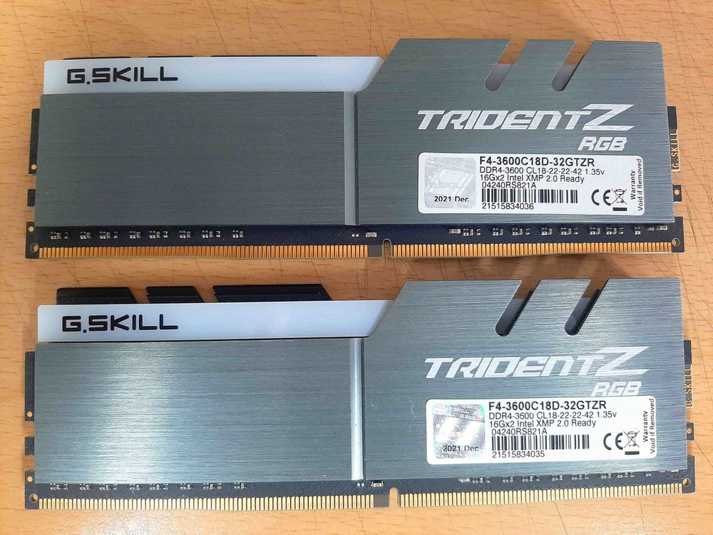 지스킬 DDR4-3600 CL18 트라이던트 Z 16GB 2개 이미지
