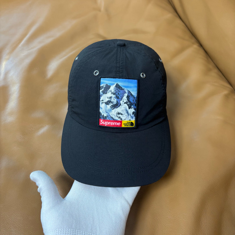 슈프림 노스페이스 6패널 볼캡 모자 설산 블랙 이미지