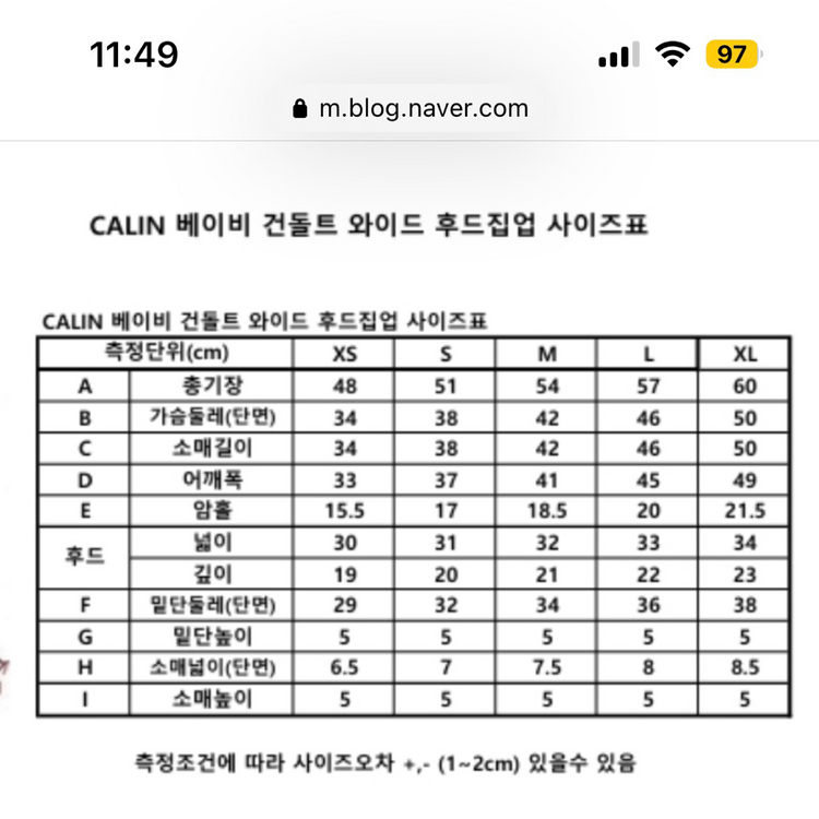 베이비꺌랑 건돌트 후드집업 블랙 L 이미지