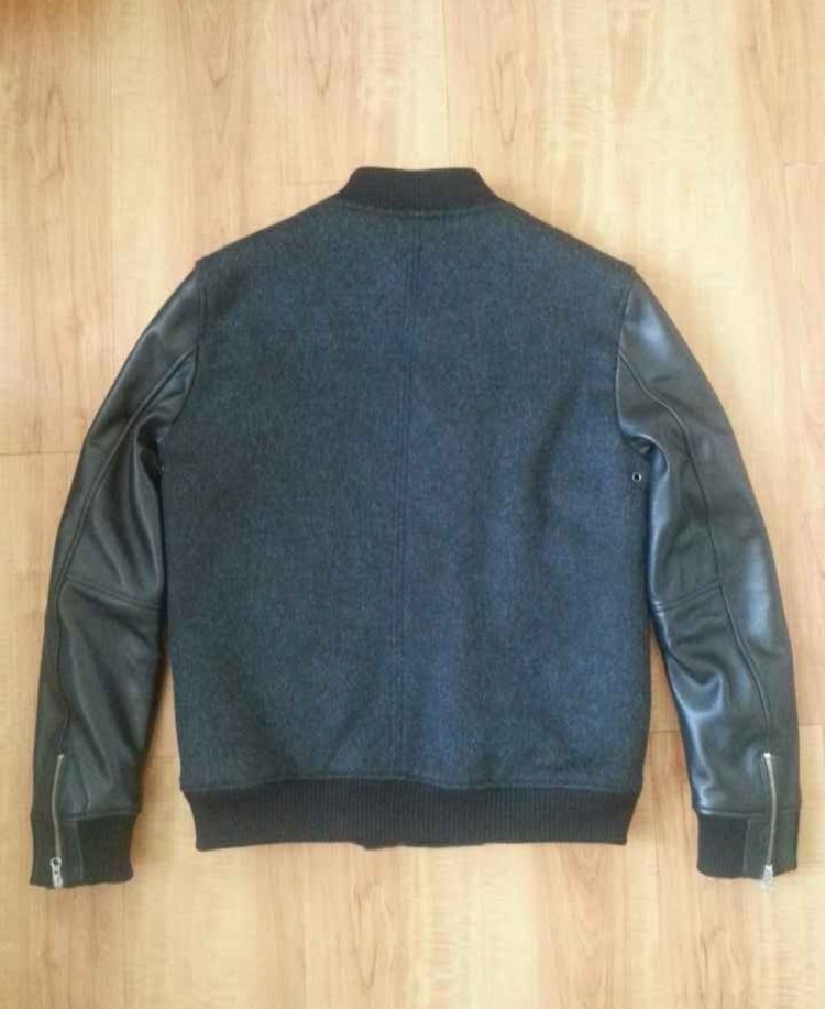 로파이 가죽 소매 바시티 자켓 M 사이즈 이미지