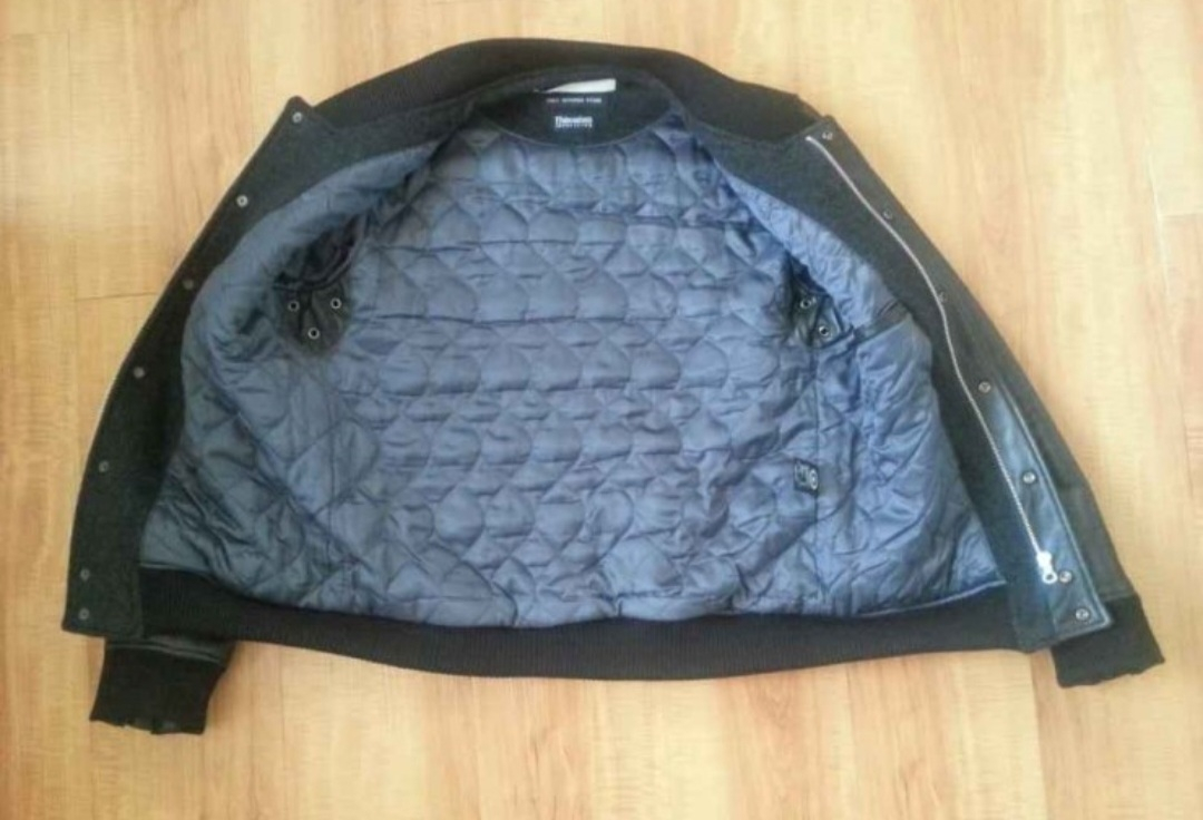 로파이 가죽 소매 바시티 자켓 M 사이즈 이미지