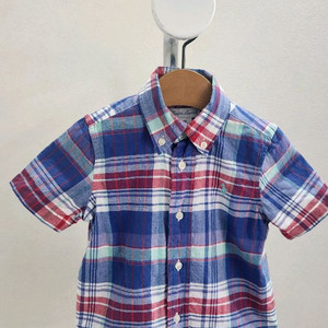 폴로 랄프로렌 키즈 체크 반팔 셔츠 10M 이미지
