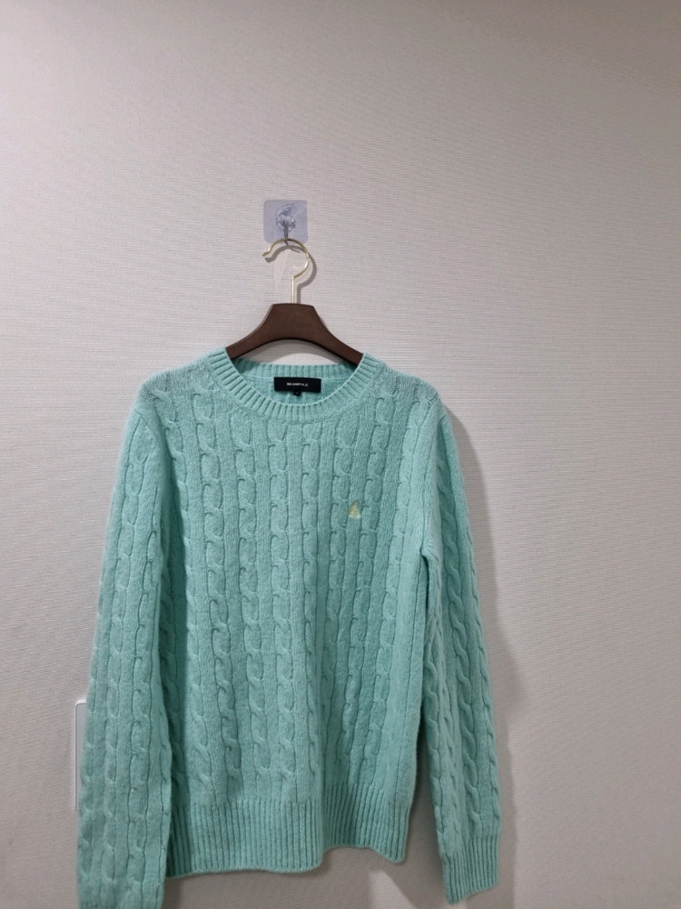 빈폴 케이블 니트 민트 24-25fw 이미지