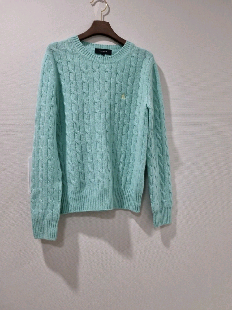 빈폴 케이블 니트 민트 24-25fw 이미지