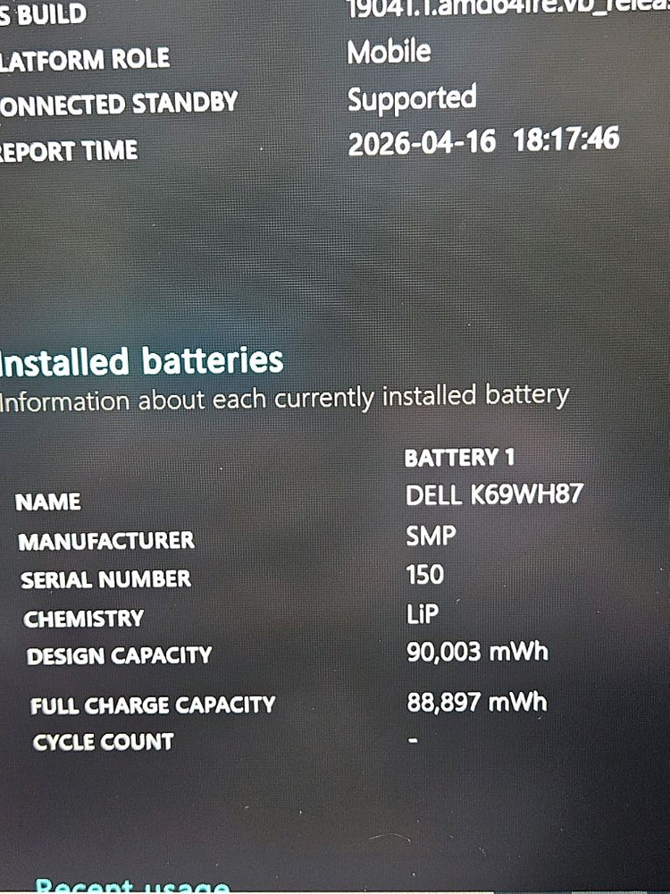 dell 게이밍 노트북(RTX 2060, 1TB ssd, 배터리 효율 99프로) 이미지