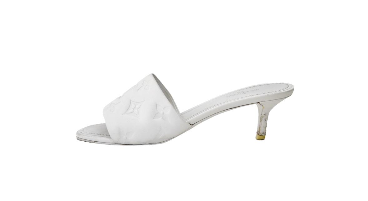 35] 루이비통 리바이벌 워터프린트 슬리퍼 뮬 펌프스 이미지