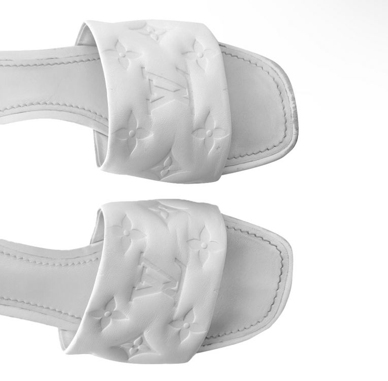 35] 루이비통 리바이벌 워터프린트 슬리퍼 뮬 펌프스 이미지