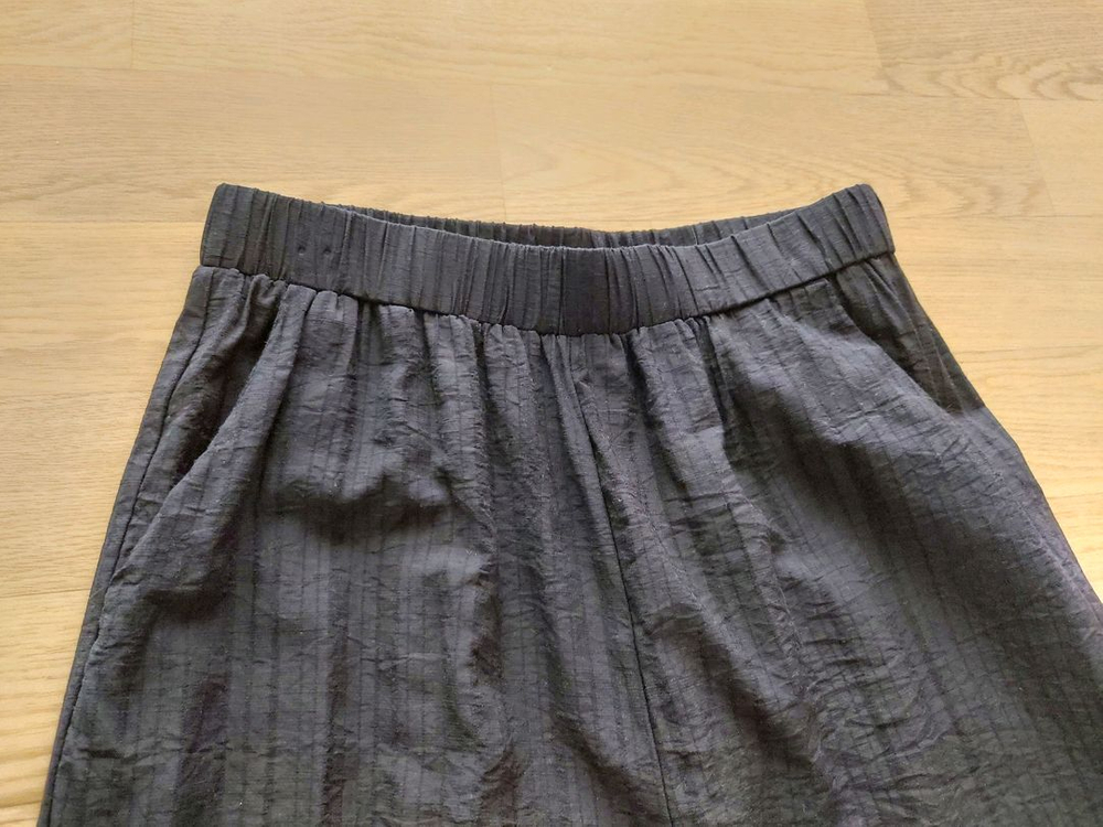 여성 블랙 와이드 팬츠 (L사이즈) 이미지