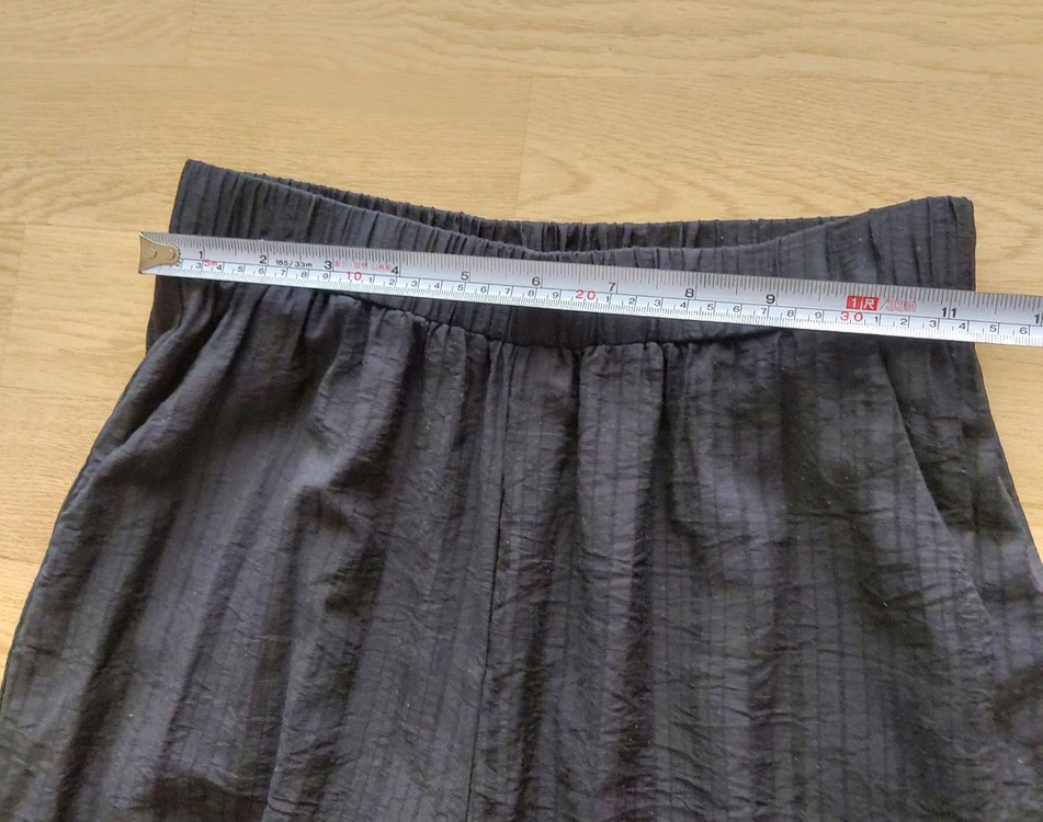 여성 블랙 와이드 팬츠 (L사이즈) 이미지