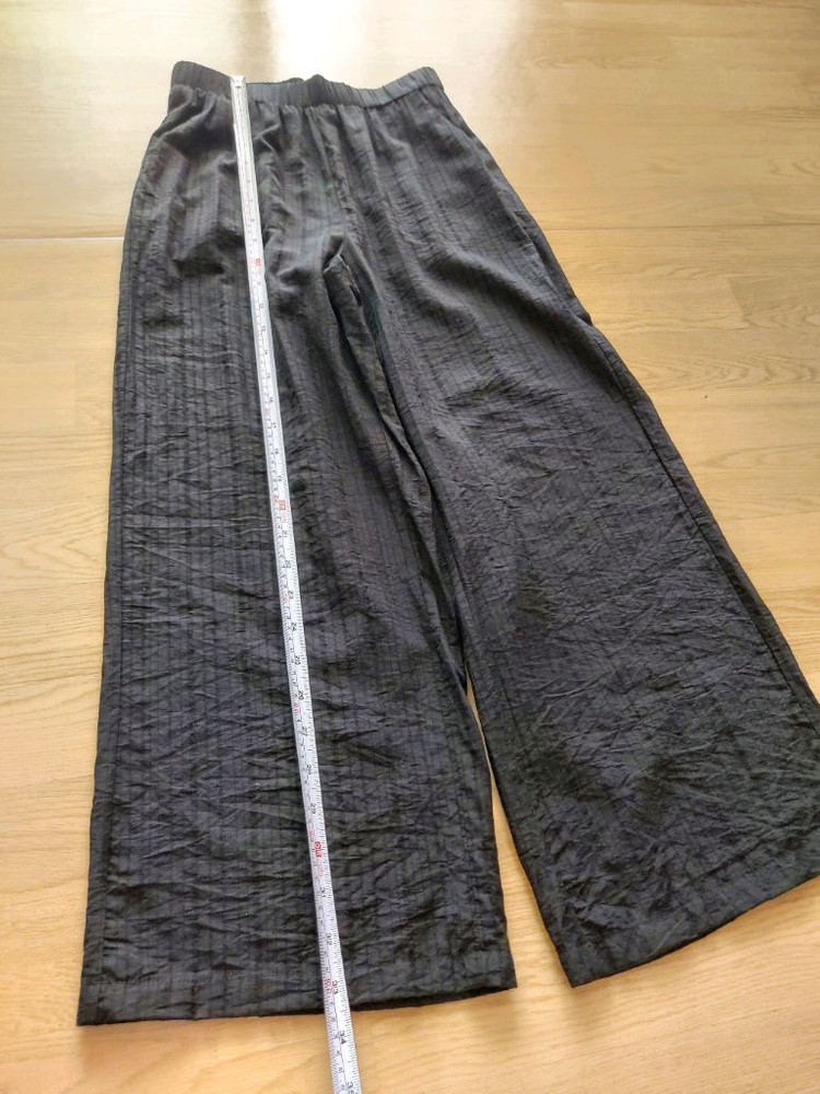 여성 블랙 와이드 팬츠 (L사이즈) 이미지