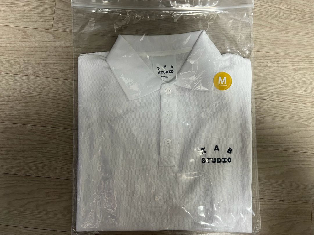 아이앱 피케 티셔츠 화이트 네이비 S , M , L사이즈 판매 이미지