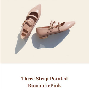 로르니 3스트랩 포인티드 플랫슈즈 이미지