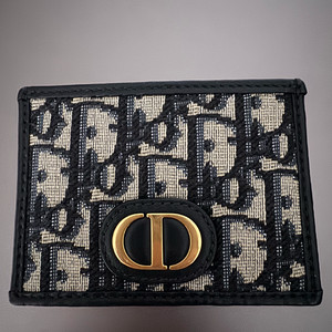디올 오블리크 패턴 카드지갑 이미지
