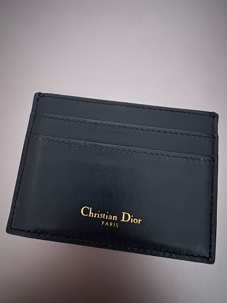디올 오블리크 패턴 카드지갑 이미지