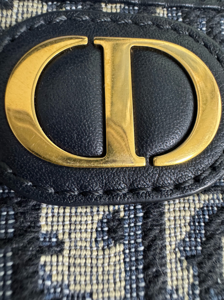 디올 오블리크 패턴 카드지갑 이미지