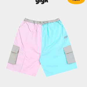 (10%할인가/프오x) 히로 glgk 반반 카고 하프 팬츠 핑크 140 이미지