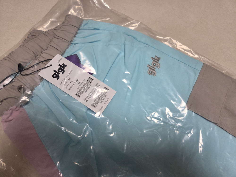 (10%할인가/프오x) 히로 glgk 반반 카고 하프 팬츠 핑크 140 이미지