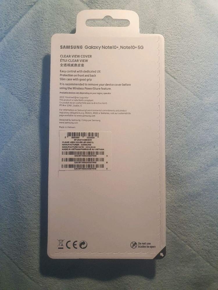 갤럭시 노트10+ 클리어뷰커버 케이스 (미개봉) 이미지