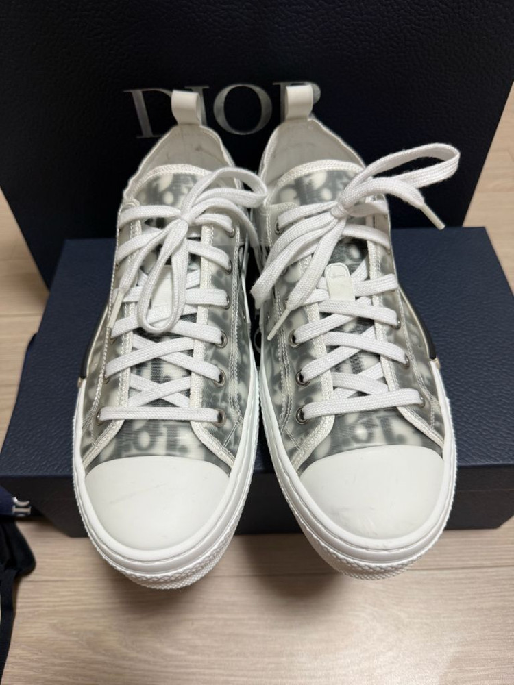 [42] 디올 b23 로우 오블리크 캔버스 화이트 & 블랙 매장판 이미지