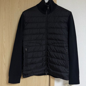 [XL] 24 / 25 몽클레어 트리콧 울 가디건 니트패딩 블랙 매장판 이미지