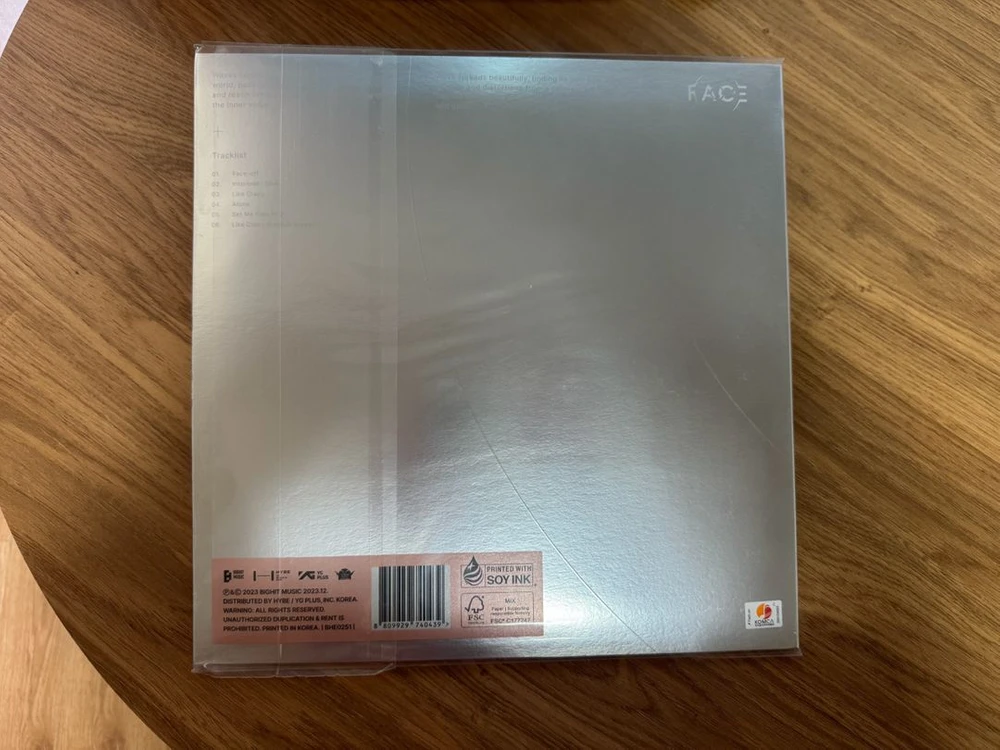 BTS 지민 FACE 앨범 LP 미개봉 이미지