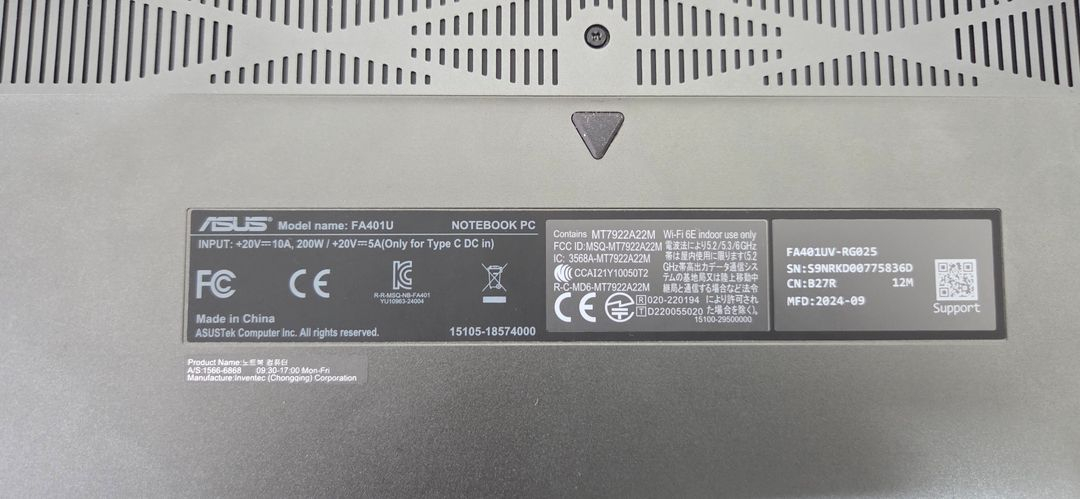 ASUS TUF 게이밍 A14 (FA401UV) / Ryzen 7 8845HS / RTX 4060 / RAM 32G 이미지