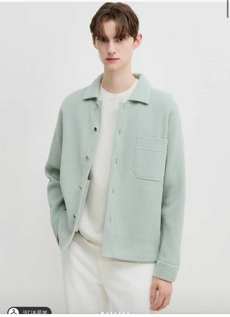 타임옴므 리브드 포켓 칼라 니트 점퍼 100 블랙 팝니다. 이미지