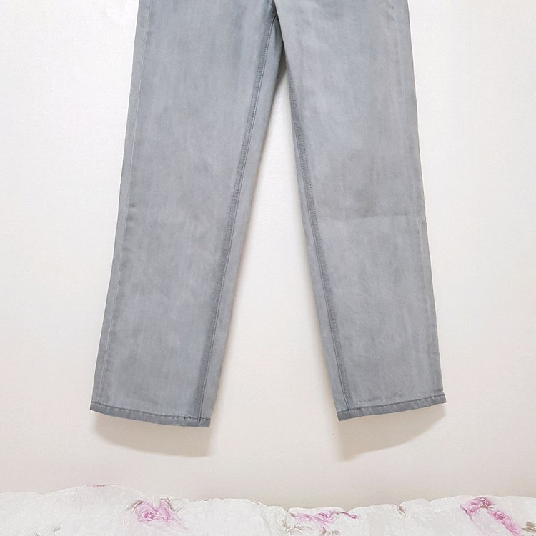 스파오 하이웨이스트 일자핏 그레이진 연회색 데님 청바지 64사이즈 (25~26사이즈) 이미지