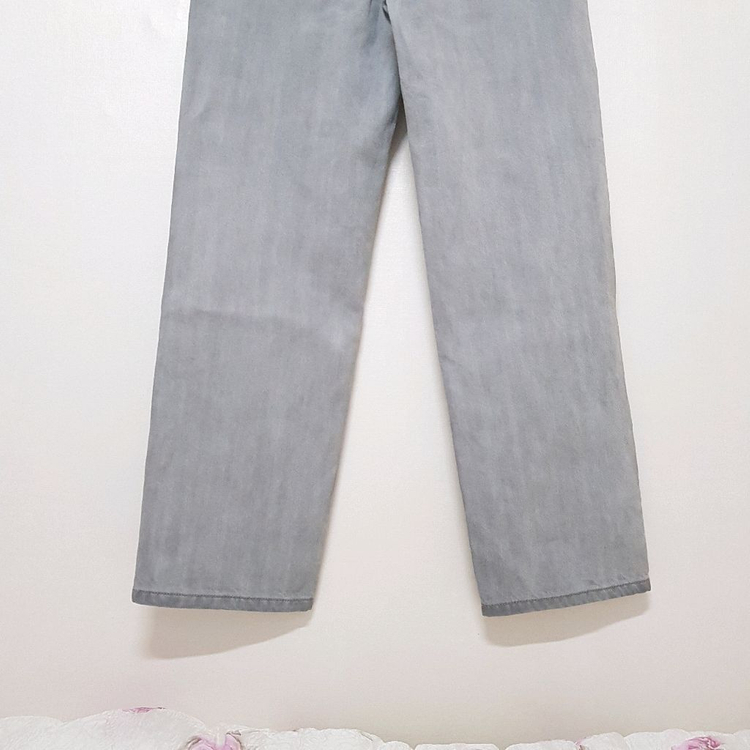 스파오 하이웨이스트 일자핏 그레이진 연회색 데님 청바지 64사이즈 (25~26사이즈) 이미지