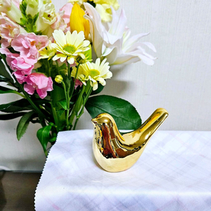 새상품]고급진 황금 세라믹 완벽방수 종달새 장식 조각 인테리어 소품 골드 현관 화장실 책상 식탁 테이블 이미지