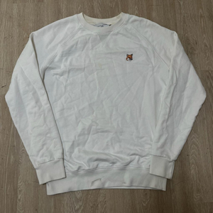 정품 메종키츠네 폭스헤드 화이트 맨투맨 S/90 이미지