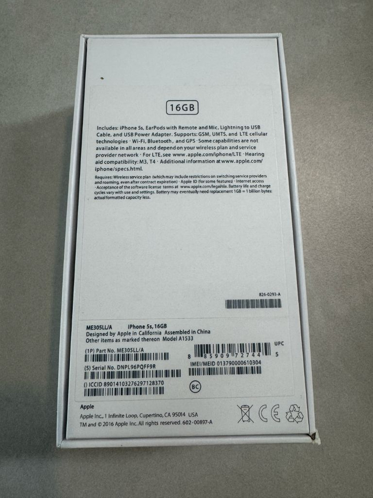 아이폰5s 16GB 실버 이미지