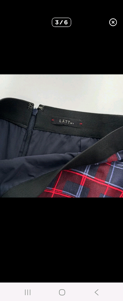 한섬 LATT BY T 밴딩 시스루 레이어드 체크 스커트 이미지