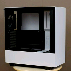 화이트 컴퓨터 본체 수냉쿨러 PC [5600,64G방열판 달린 고급 램,1060,b450m pro4] 이미지