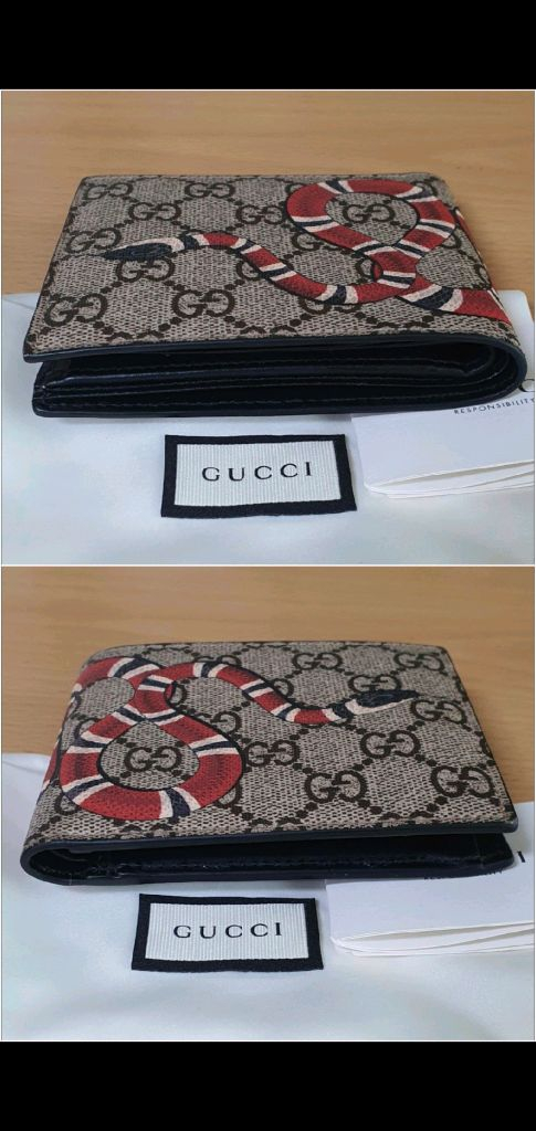 구찌 스네이크 코인 반지갑 새상품급 정품(감정O)구찌프라다루이비통디올고야드샤넬셀린느보테가생로랑발렌시아가버버리가방 이미지
