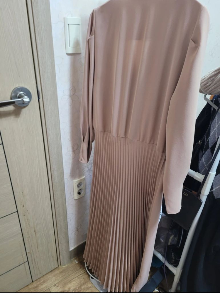 거의 새옷/여자 하객룩 롱플리츠 원피스 55사이즈 이미지