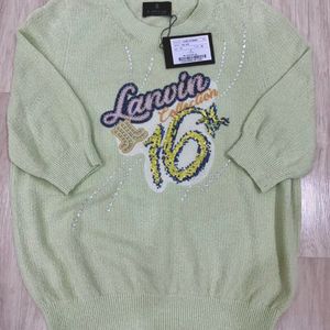 랑방 비즈로고 니트 택달린 새제품 745000원짜리 이미지