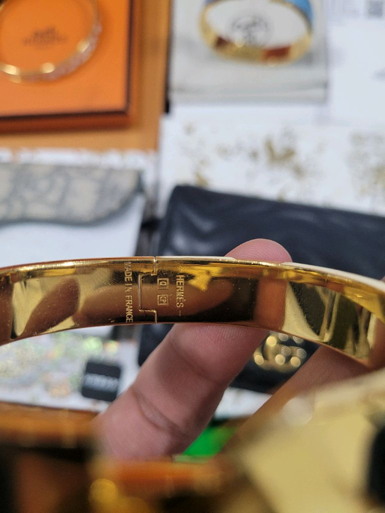 에르메스 클릭아슈 브레이슬릿 PM 팔찌 블랙 골드 이미지